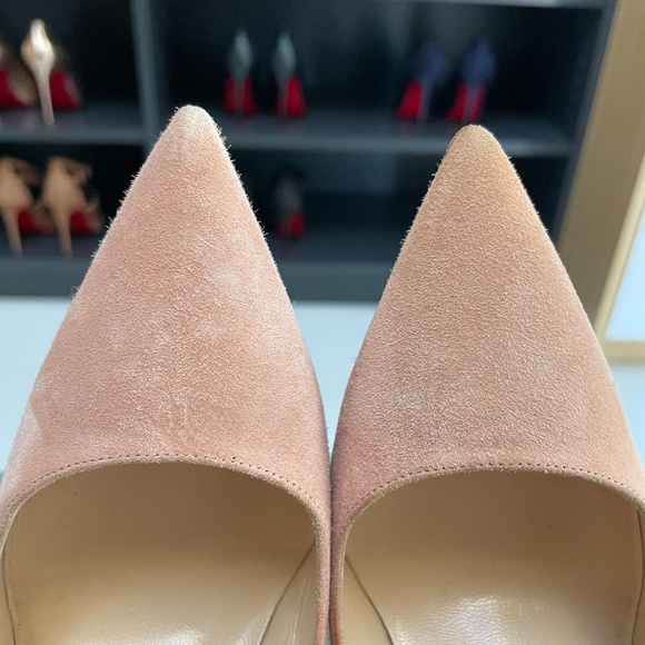 Christian Louboutin Décolleté (Kate) 100, Dusty Pink Suede EU38.5 (fits a US8) - Picture 5 of 8